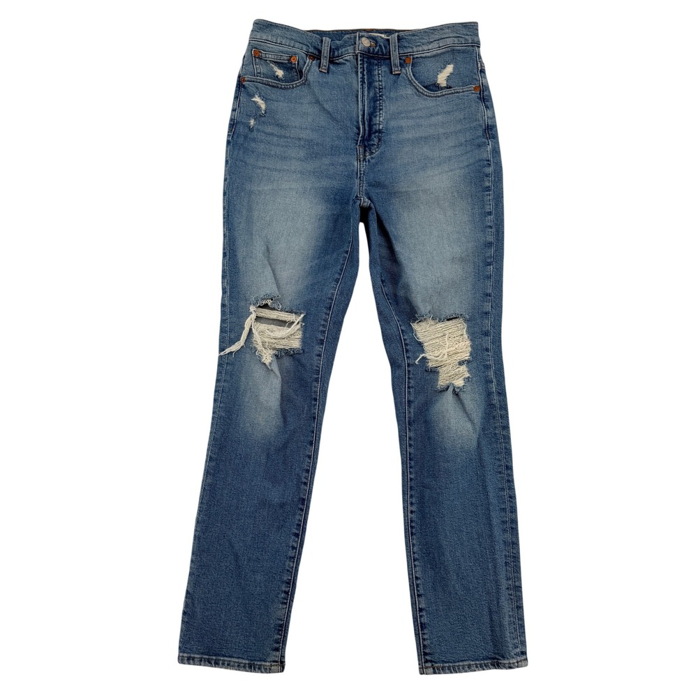Madewell The Perfect Vintage Jean Distressed Medium Wash Denim Size 28 Designer